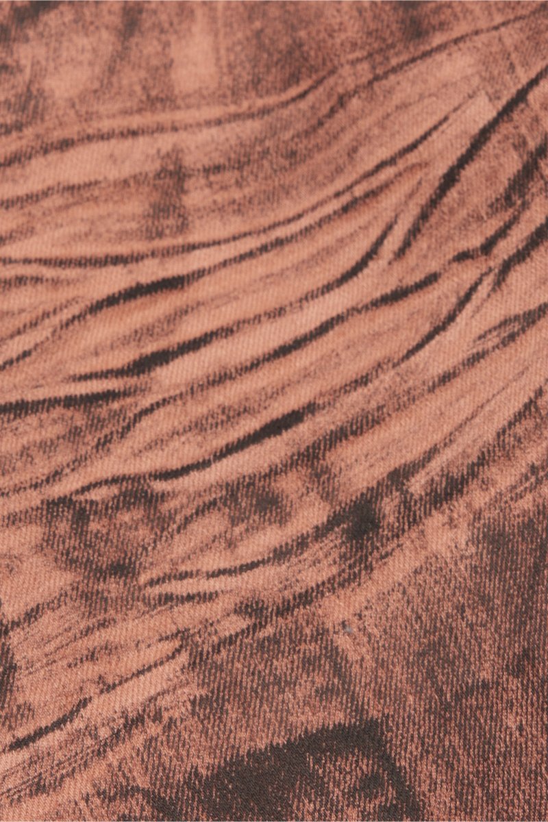 "INKSTRIKE” STACKED FLARE JEAN TAN BLACK