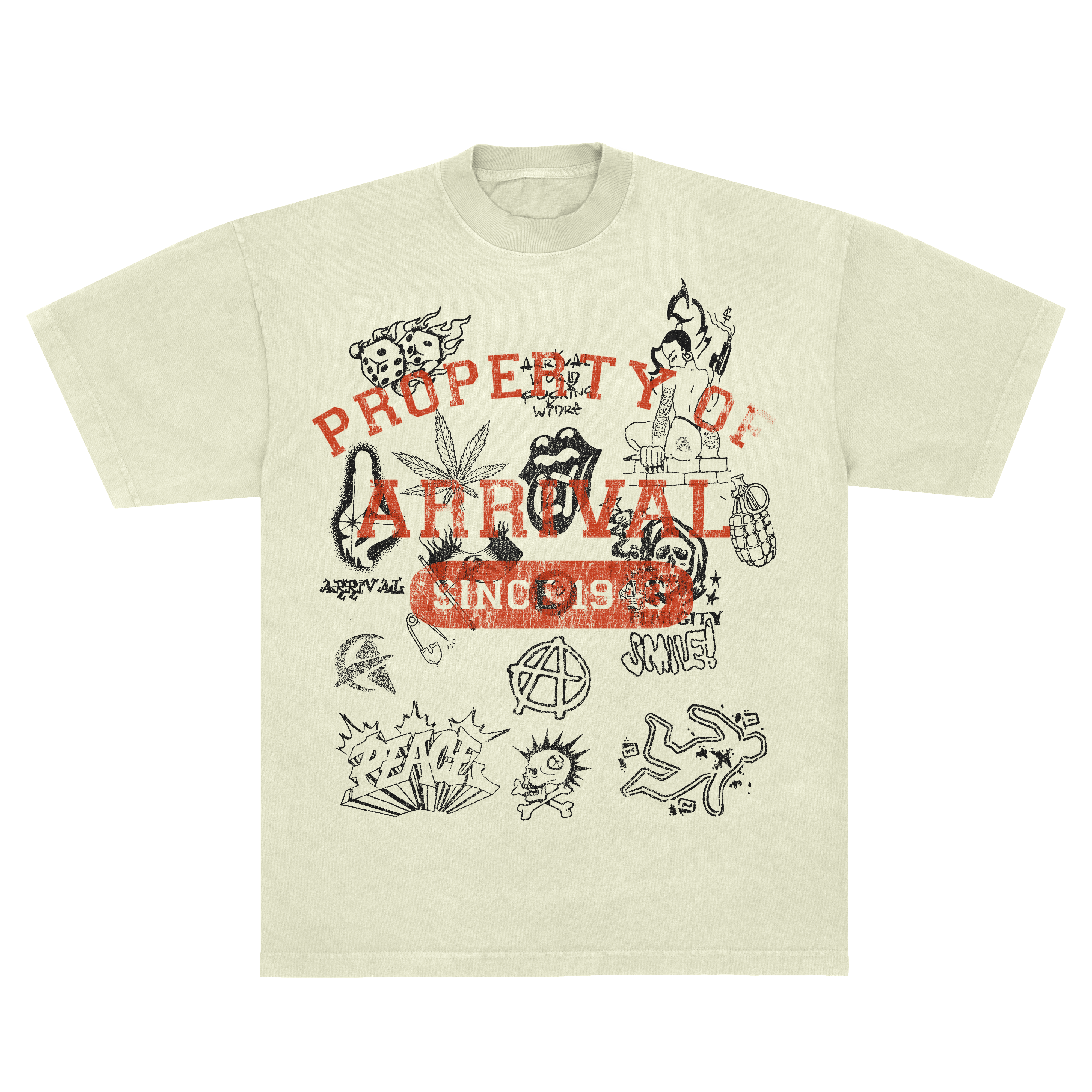 GRAFFITI TEE (IVORY)