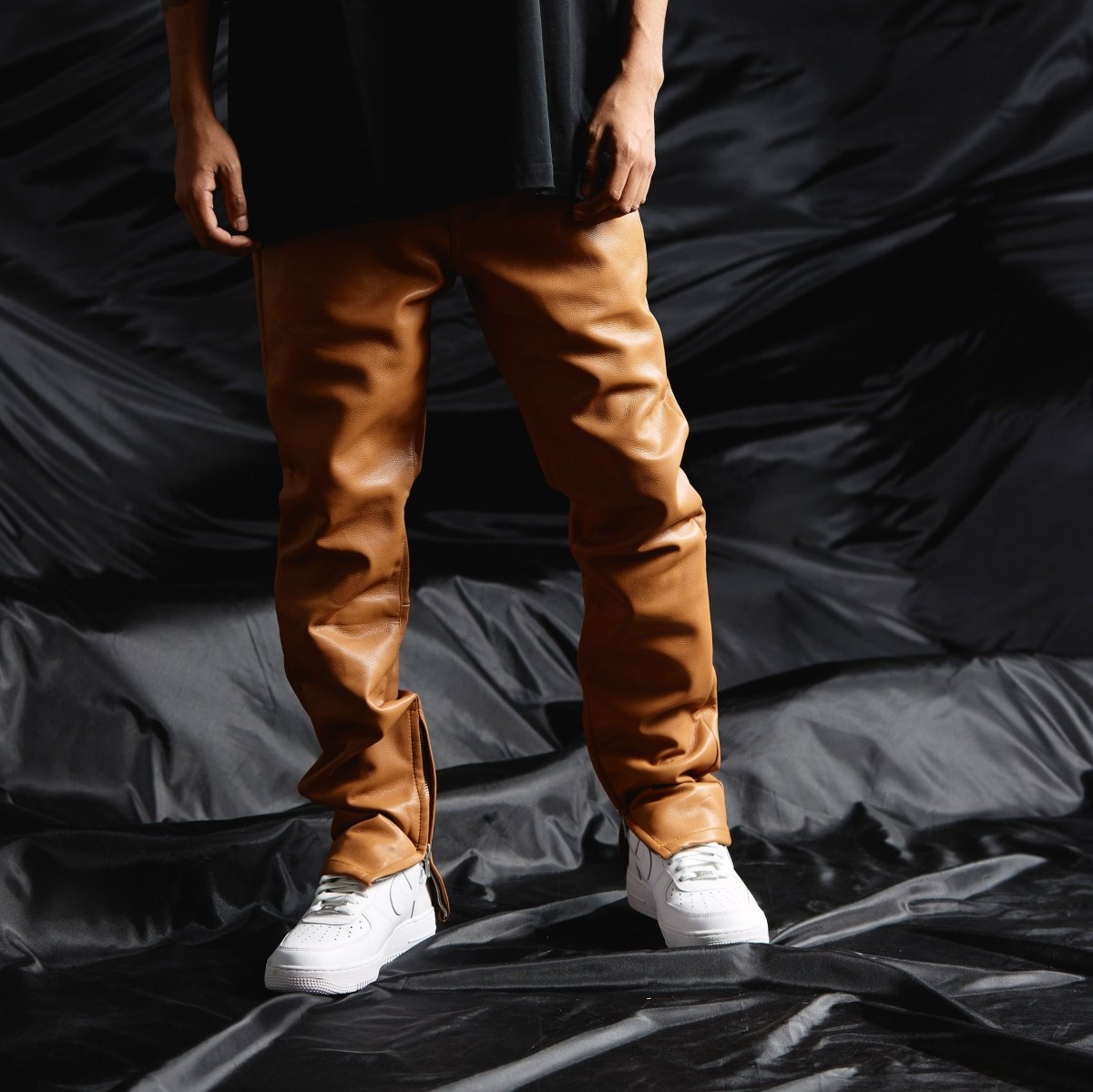 "JEDI" SKINNY/STACKED FLARE JEAN CARMEL