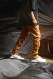 "JEDI" SKINNY/STACKED FLARE JEAN CARMEL