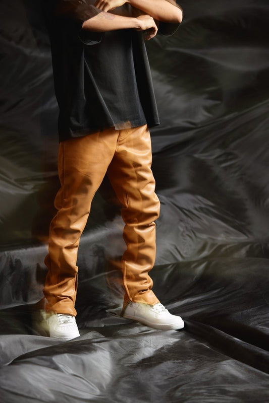"JEDI" SKINNY/STACKED FLARE JEAN CARMEL