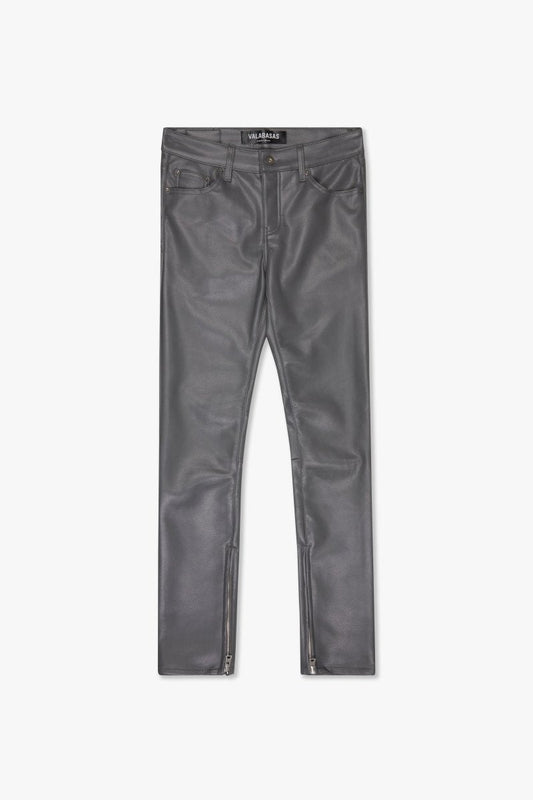 "JEDI" SKINNY/STACKED FLARE JEAN CHARCOAL