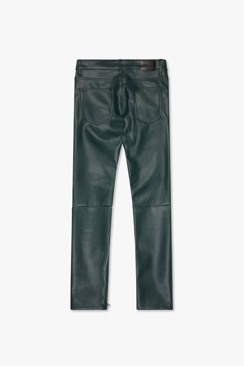 "JEDI" SKINNY/STACKED FLARE JEAN DARK GREEN