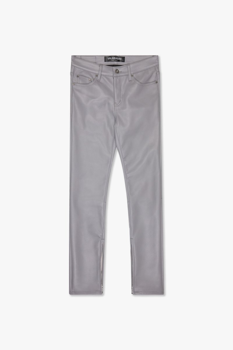 "JEDI" SKINNY/STACKED FLARE JEAN GREY