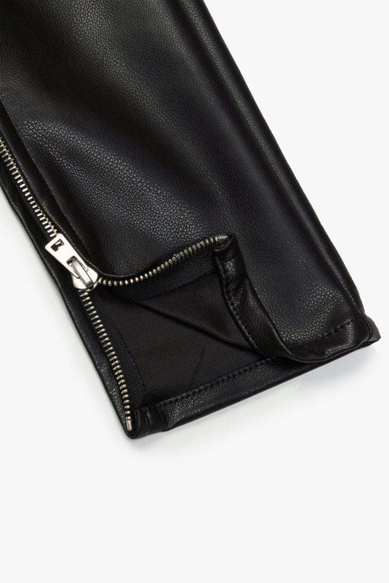 "JEDI" SKINNY/STACKED FLARE JEAN JET BLACK