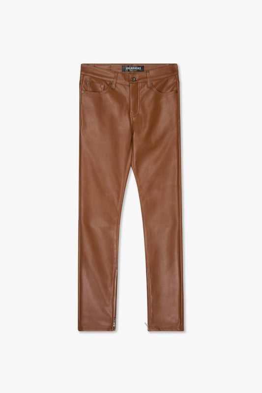 "JEDI" SKINNY/STACKED FLARE JEAN MOCHA