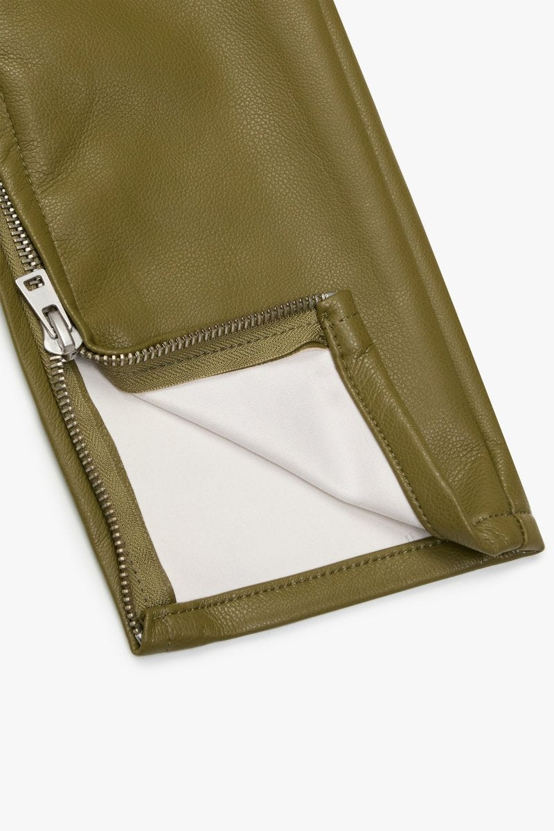 "JEDI" SKINNY/STACKED FLARE JEAN OLIVE