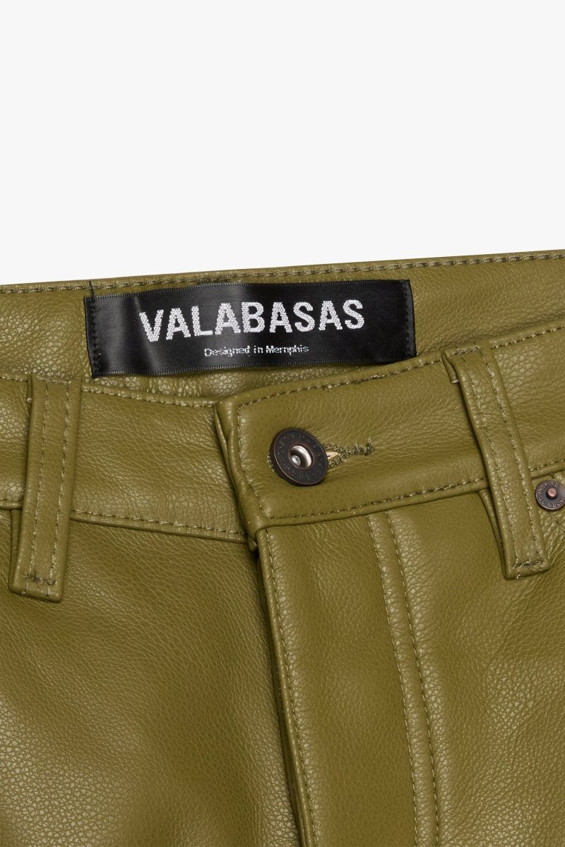 "JEDI" SKINNY/STACKED FLARE JEAN OLIVE