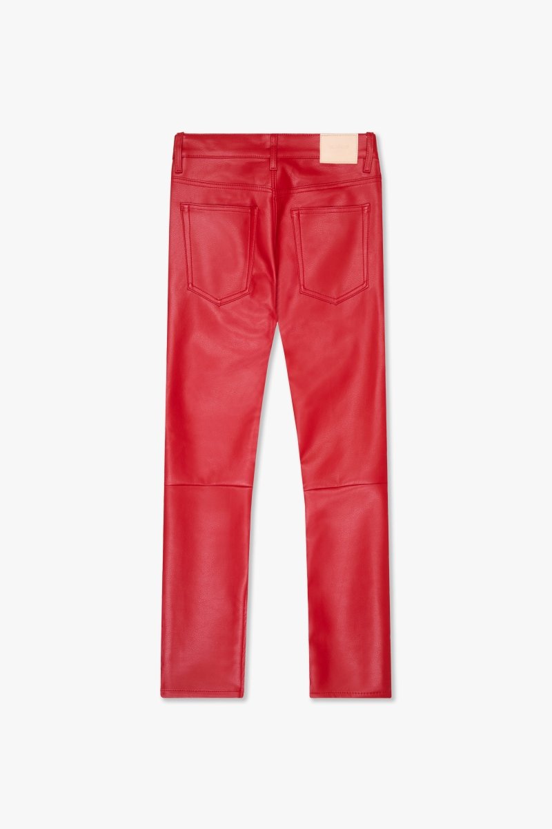 "JEDI" SKINNY/STACKED FLARE JEAN RED