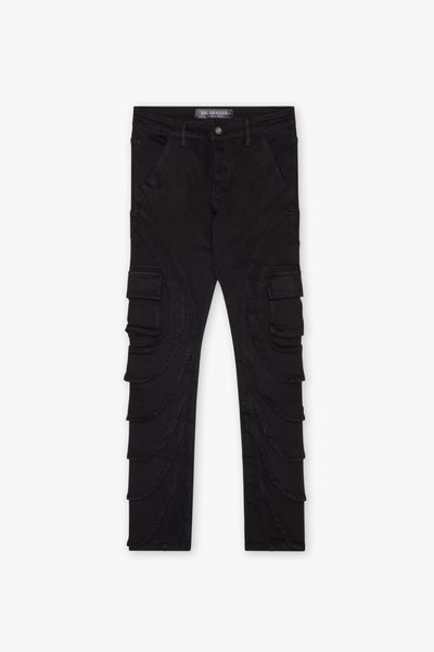 "JETT" CARGO SKINNY BLACK