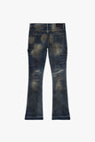 "KAID" STACKED FLARE DENIM DIRTY WASH