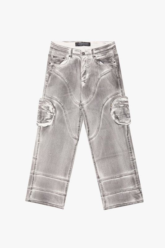 "KNEEBOARD" BAGGY DENIM JEAN STONE WASH