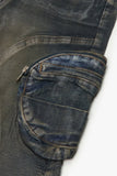 "KNEEBOARD" BAGGY JEAN DARK VINTAGE BLUE