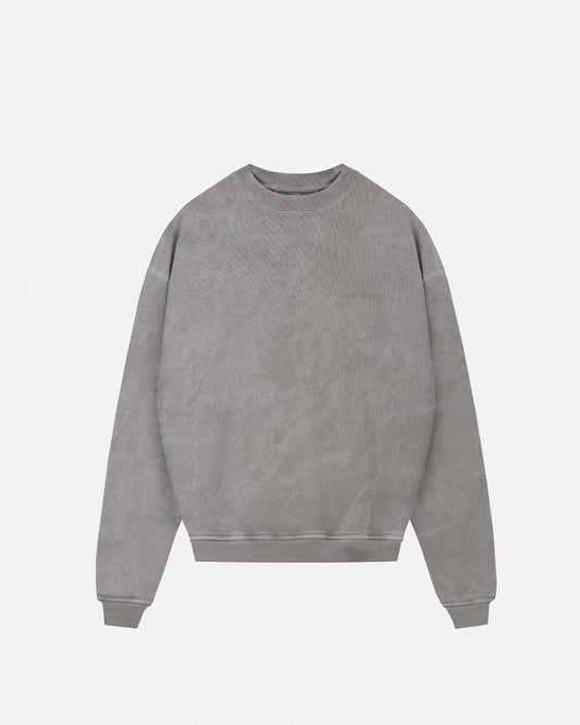 Line Logo Crewneck Washed Gray
