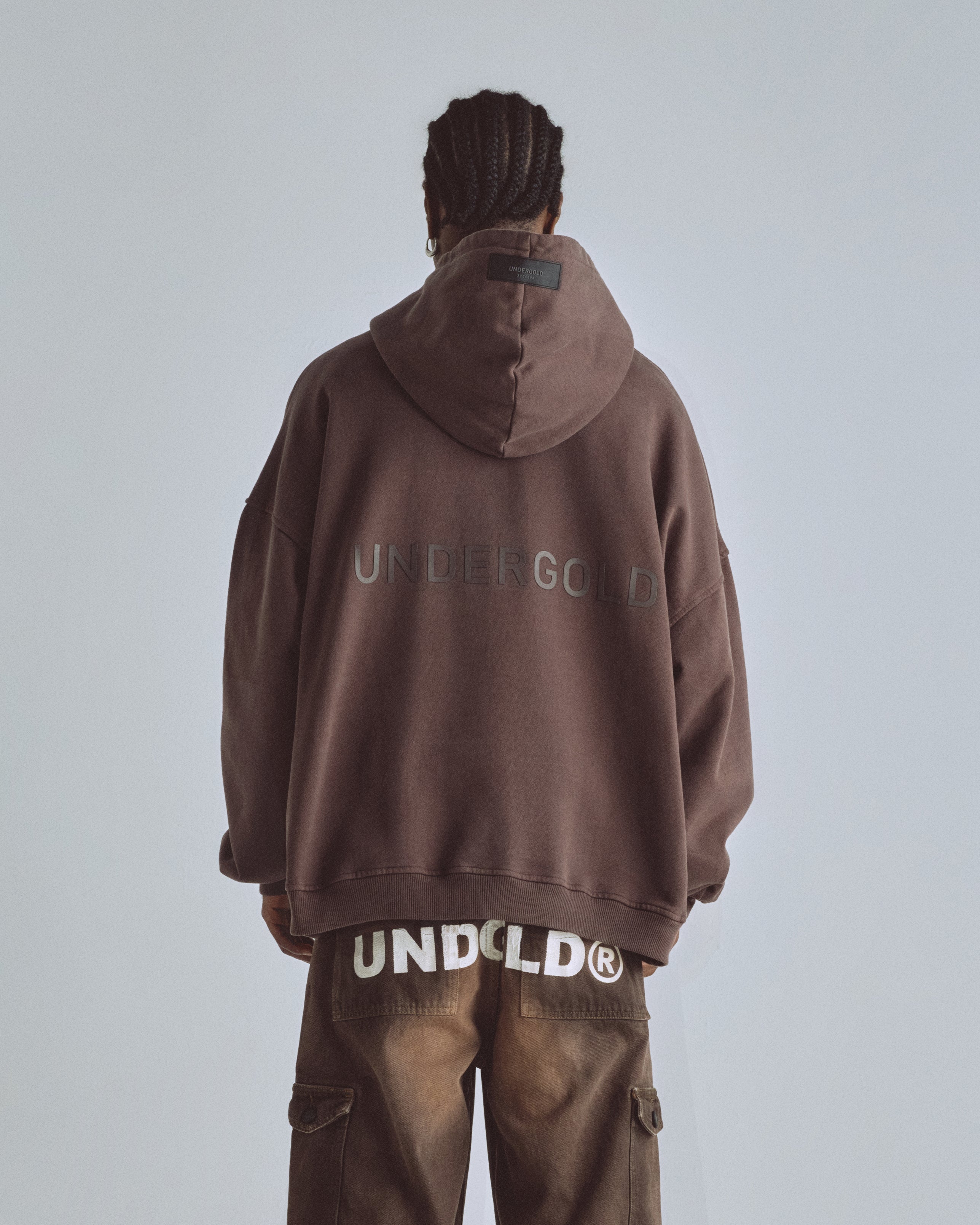 Line Logo Hoodie Brown