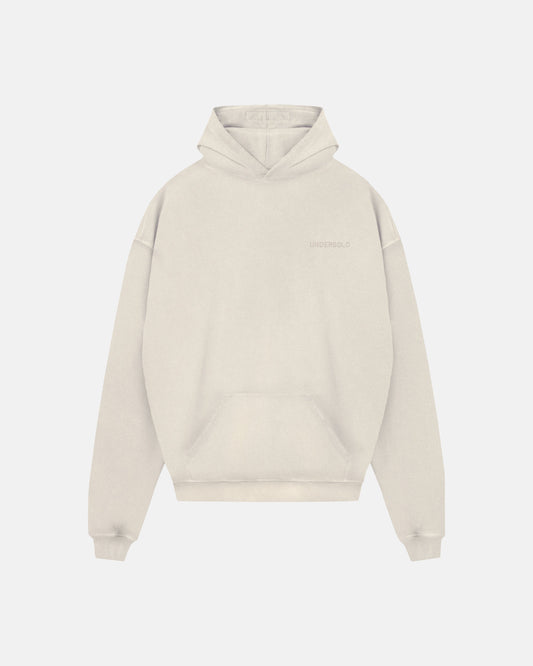 Line Logo Hoodie Cream