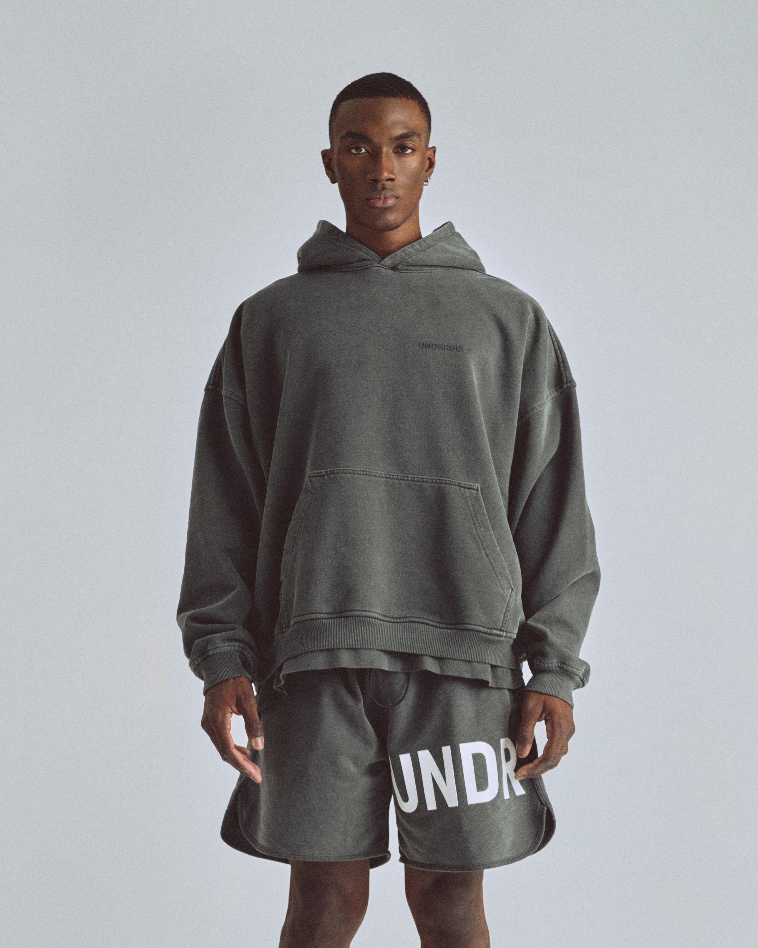 Line Logo Hoodie Vintage Gray