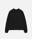 Line Logo Long Sleeve Boxy Fit Tshirt Black