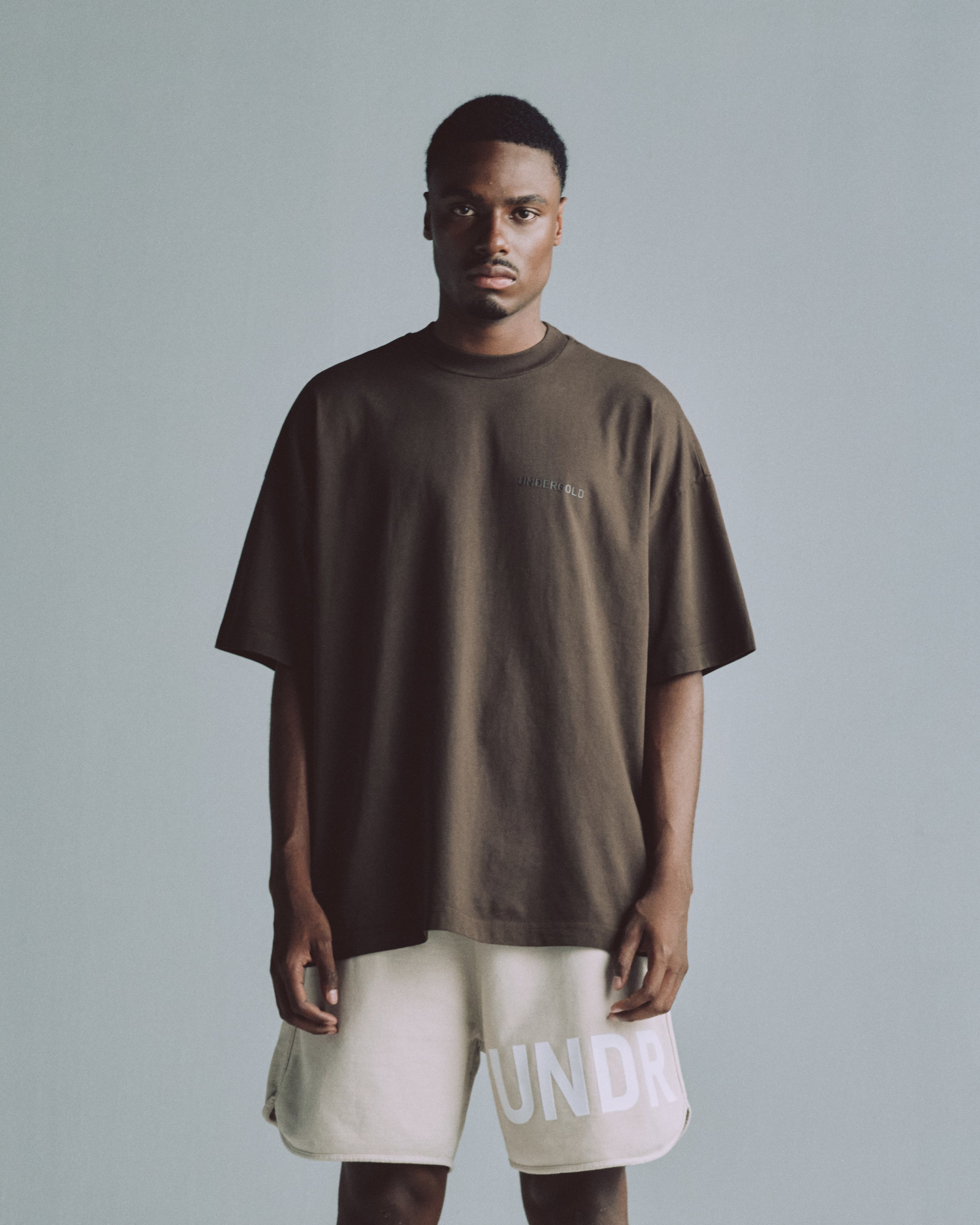 Line Logo Tshirt Brown
