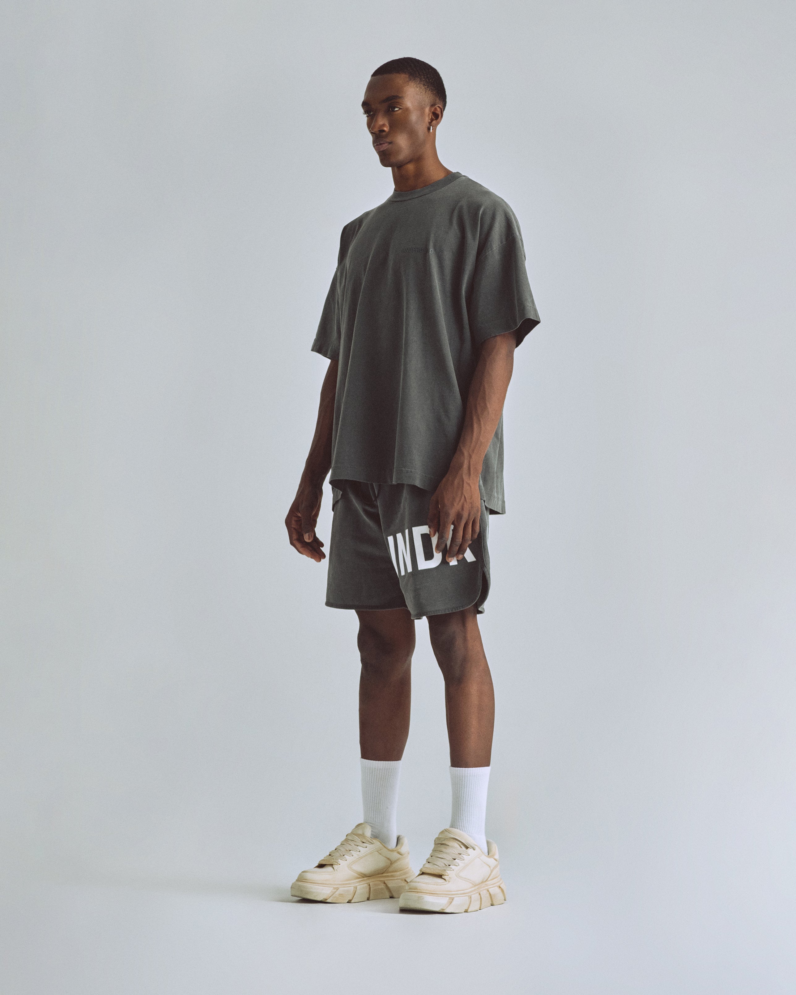 Line Logo Tshirt Vintage Gray