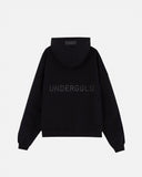 Line Logo Zip Up Hoodie Black