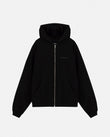 Line Logo Zip Up Hoodie Black