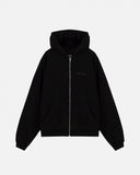 Line Logo Zip Up Hoodie Black