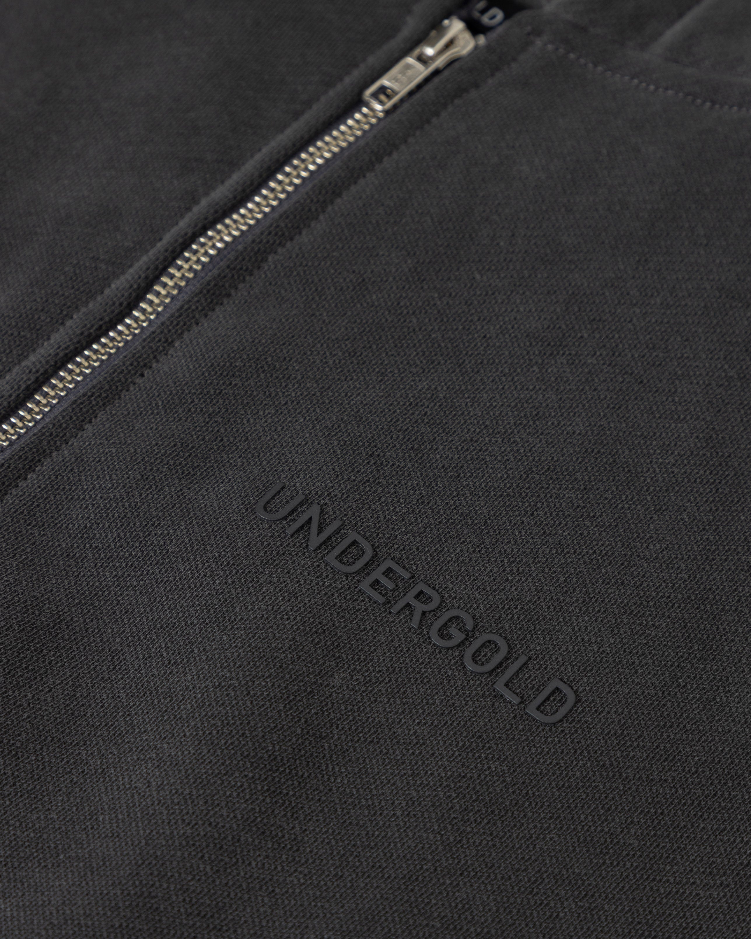 Line Logo Zip Up Hoodie Old Gray