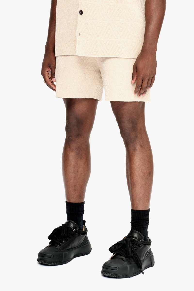 Logo Shorts Tan
