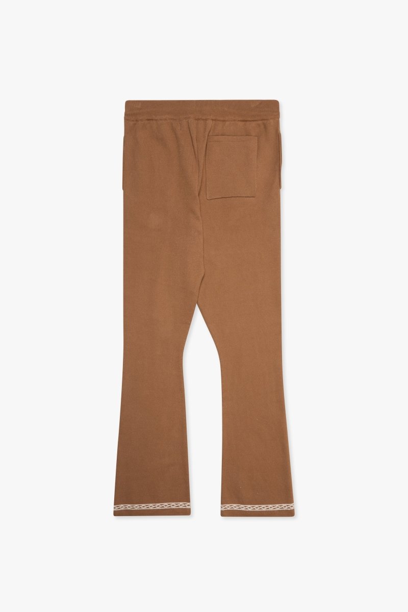 "Lost In" Stacked Pants Brown