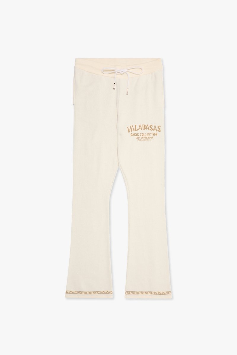 "Lost In" Stacked Pants Cream