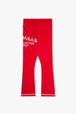"Lost In" Stacked Pants Red