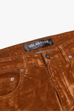 "LUXE" SUEDE SKINNY JEAN BROWN