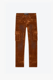 "LUXE" SUEDE SKINNY JEAN BROWN