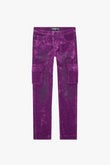 "LUXE" SUEDE SKINNY JEAN PURPLE
