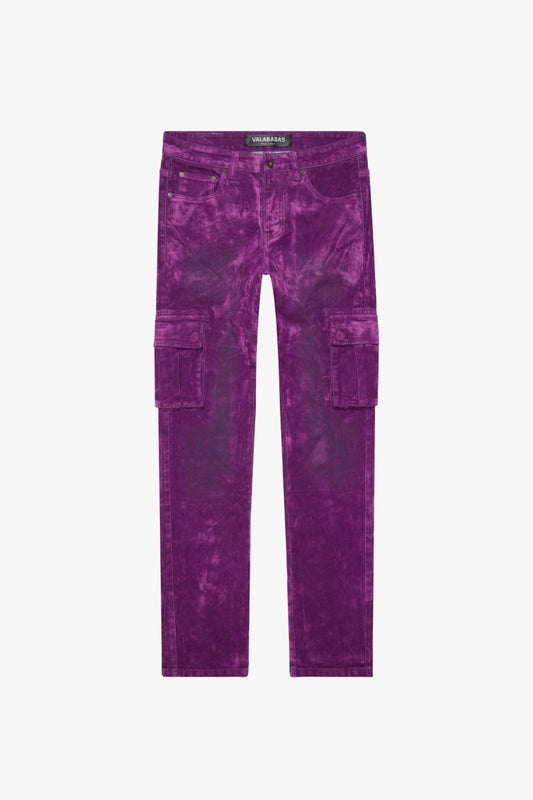 "LUXE" SUEDE SKINNY JEAN PURPLE