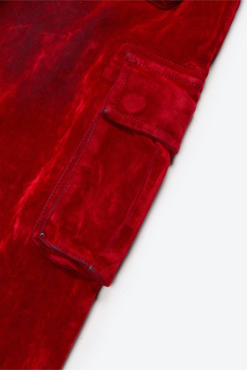 "LUXE" SUEDE SKINNY JEAN RED