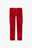 "LUXE" SUEDE SKINNY JEAN RED