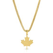 Maple Leaf Necklace Pendant & Franco Chain