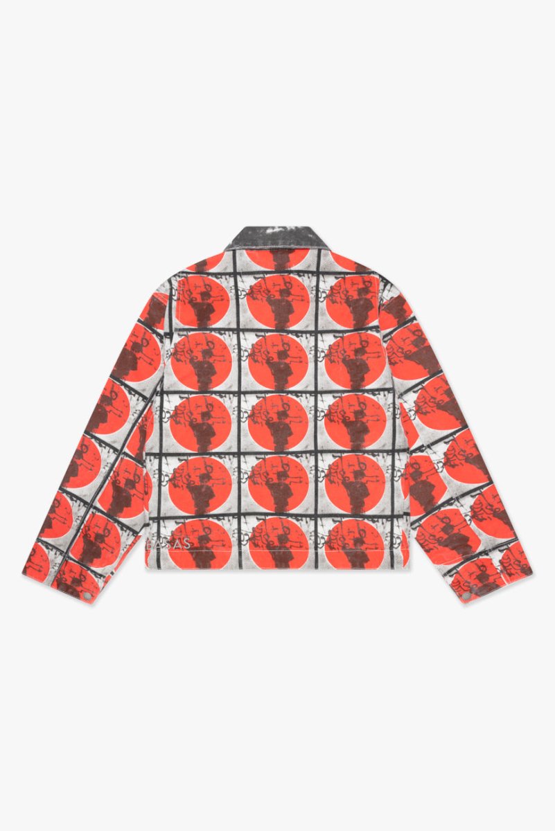 "MASSARI" BUTTON DOWN BLACK MULTI