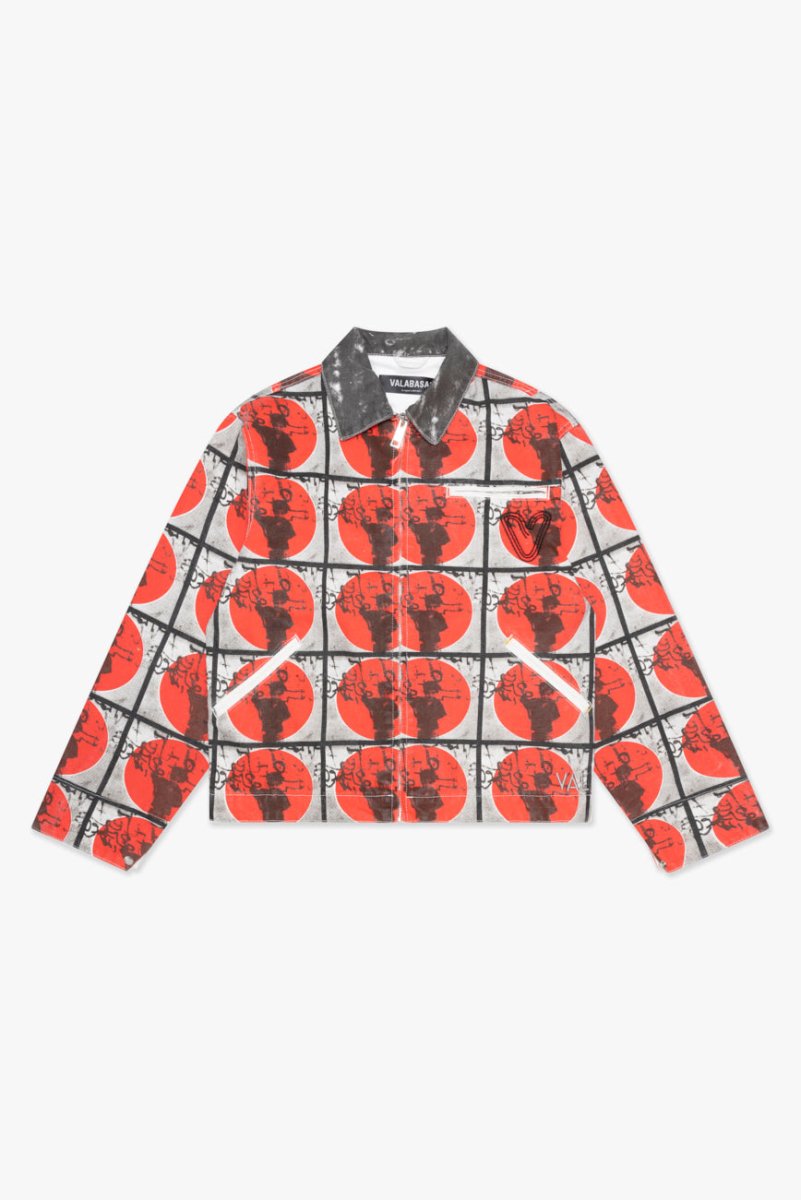 "MASSARI" BUTTON DOWN BLACK MULTI