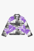 "MASSARI" BUTTON DOWN PURPLE MULTI