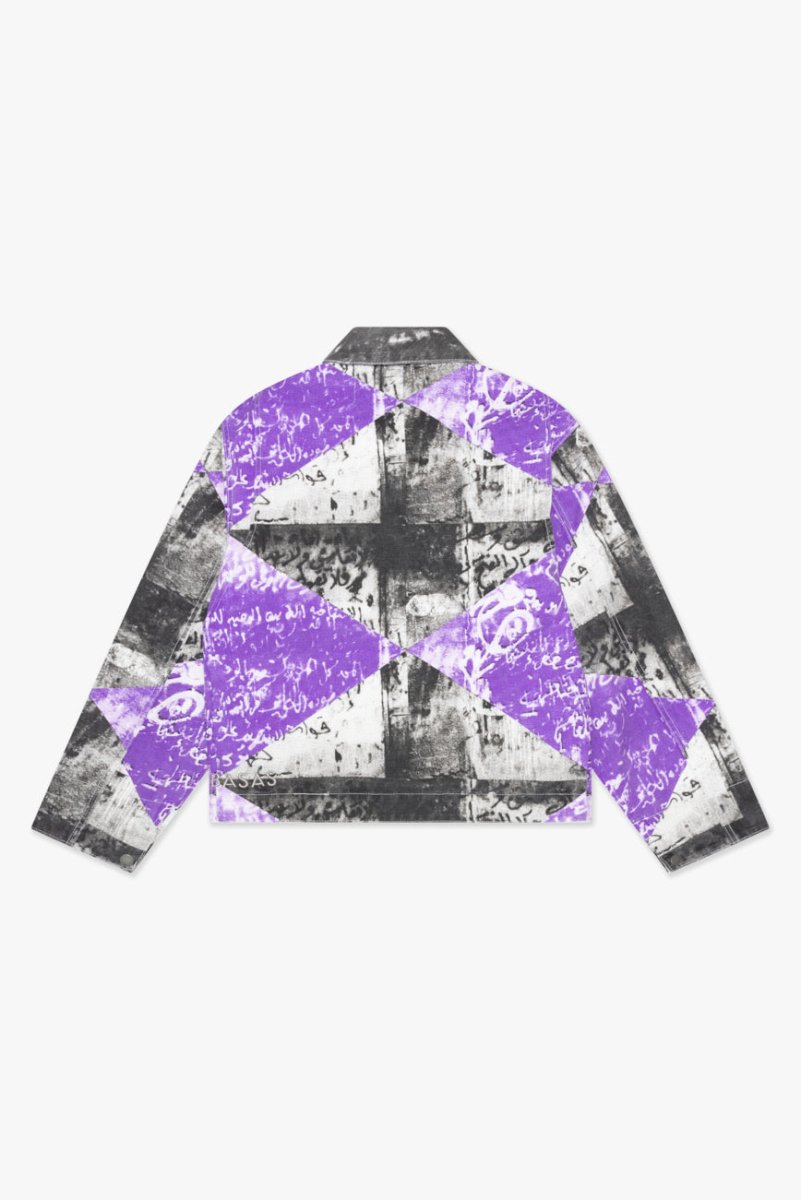 "MASSARI" BUTTON DOWN PURPLE MULTI