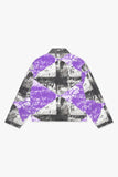 "MASSARI" BUTTON DOWN PURPLE MULTI