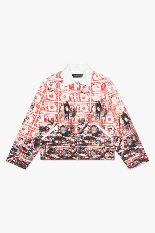 "MASSARI" BUTTON DOWN WHITE MULTI