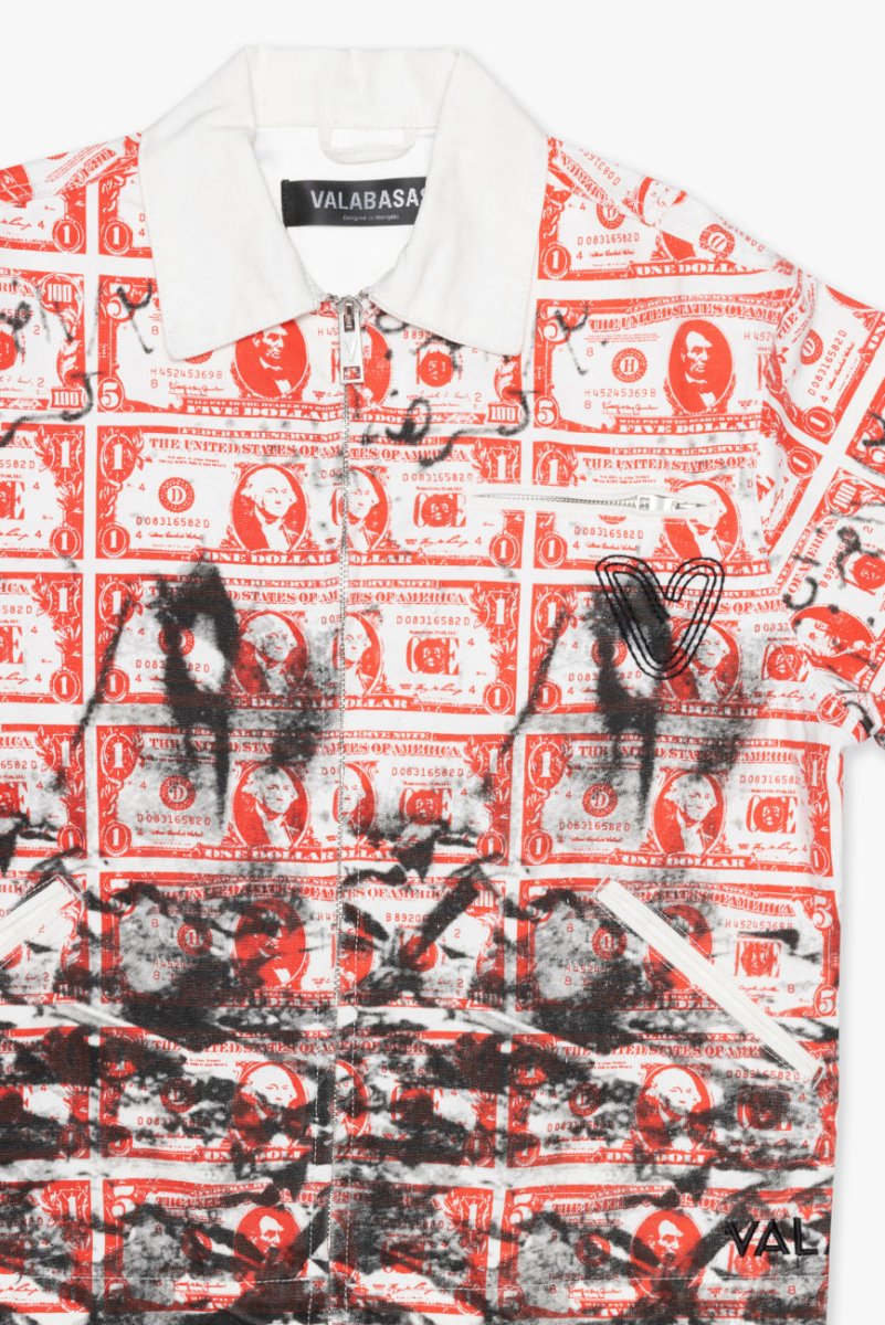 "MASSARI" BUTTON DOWN WHITE MULTI