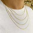 Solid Gold Figaro Chain 2mm