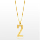 10k Solid Gold Jersey Number Pendant