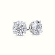 Silver Diamond Buttercup Earrings