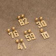 10k Solid Gold Small Jersey Number Pendant